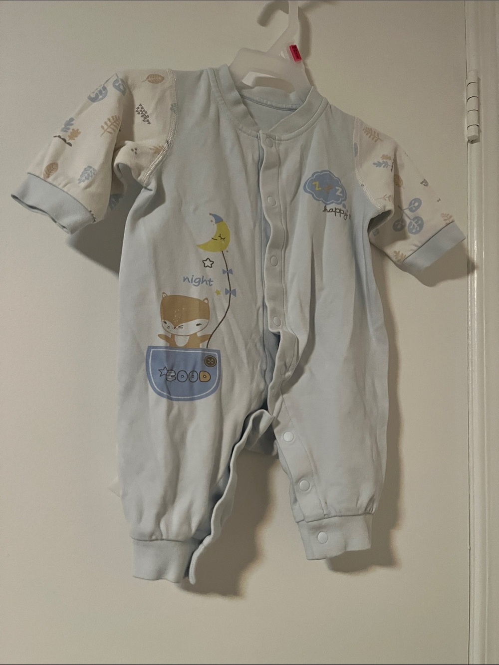 5 Footed Zipper Baby One-Piece with Playful Prints - Picture 6 of 6